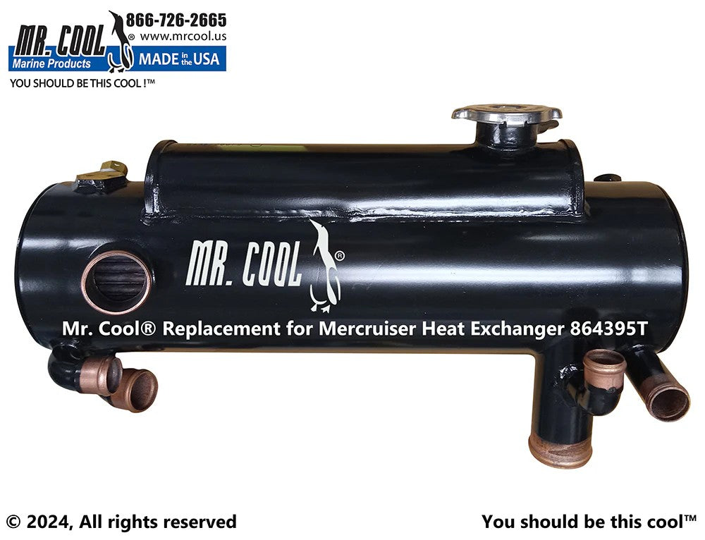 864395T Aftermarket Mercruiser 4.3L/5.0L/5.7L/6.2L Heat Exchanger Without Hose | Sawley's Select Marine Parts