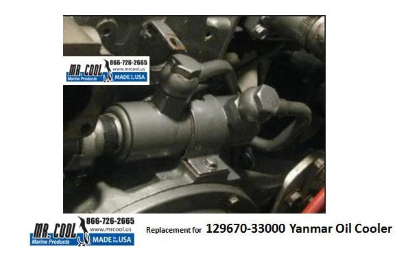 129670-33000 Aftermarket Yanmar 4JH3E Oil Cooler | Sawley's Select Marine Parts