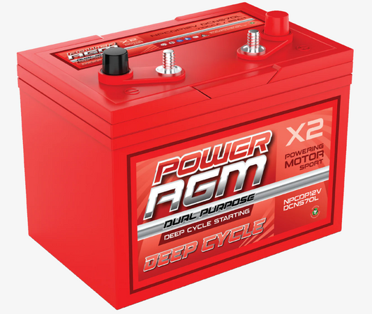 NPCDP12VDCNS70L Power Crank 85 AH 710 CCA Battery | Dual Purpose AGM Deep Cycle Starting
