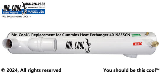 4019855CN Aftermarket Cummins 6BT Heat Exchanger 4 x 25 in | Sawley's Select Marine Parts