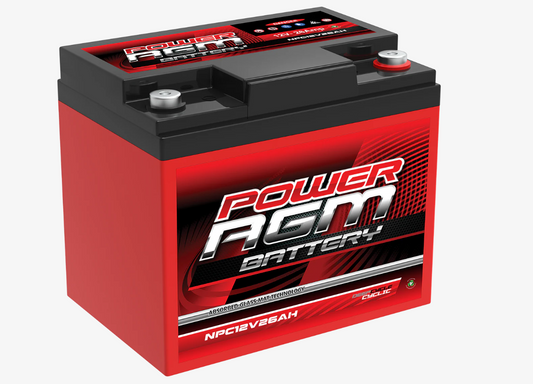 NPC12V26AH Power Crank 12V 26 AH Battery | 12 Volt AGM Cyclic Range