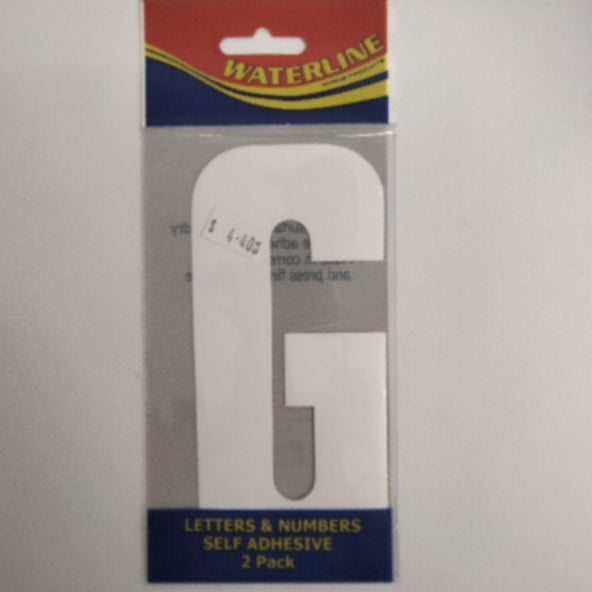 54725G Boat Letter G White 6" Pack of 2 | Vessel Identification Stickers