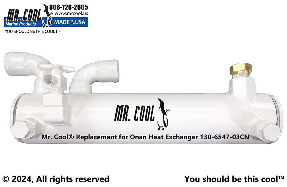 130-6547-03CN Aftermarket Onan MDKAL/MDKAV/MDKAW/MDKAZ Heat Exchanger 130-4702, 130-4985, 130-6547-02, 130-6547-03 | Sawley's Select Marine Parts