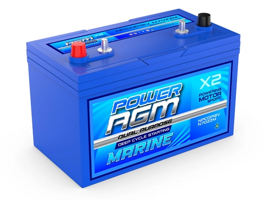 NPCDP12VN70ZZM Power Crank 110 AH 800 CCA Battery | Dual Purpose AGM Marine Deep Cycle Starting