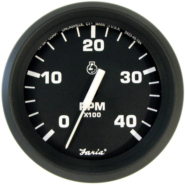 204504 Faria Euro 4" Tacho 4000rpm Diesel Mech Drive | Genuine Faria Gauge