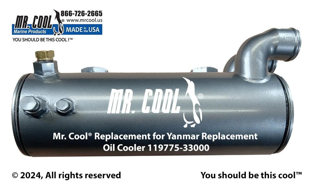 119775-33000 Aftermarket Yanmar 6LP/6LPA Oil Cooler | Sawley's Select Marine Parts