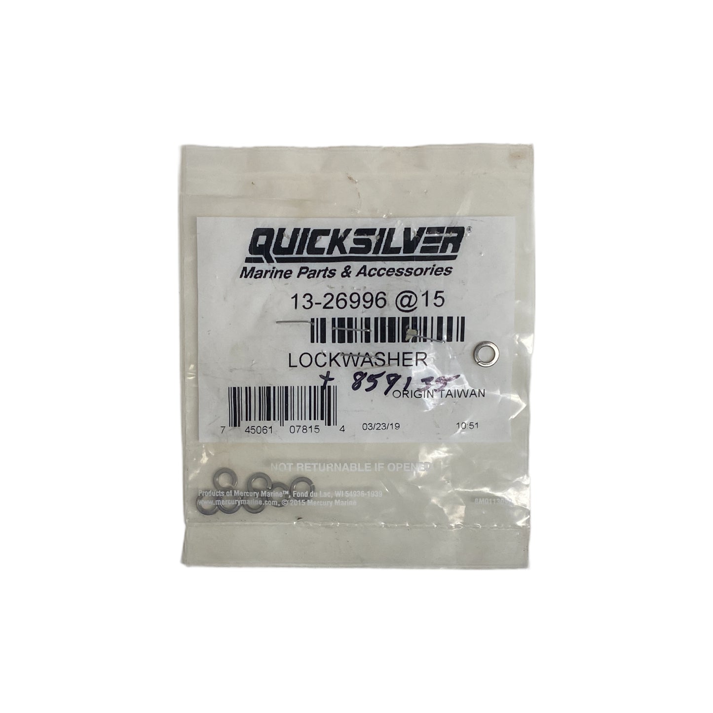 1326996 Mercury MerCruiser Lock Washer Trim sender | Genuine Quicksilver OEM Part
