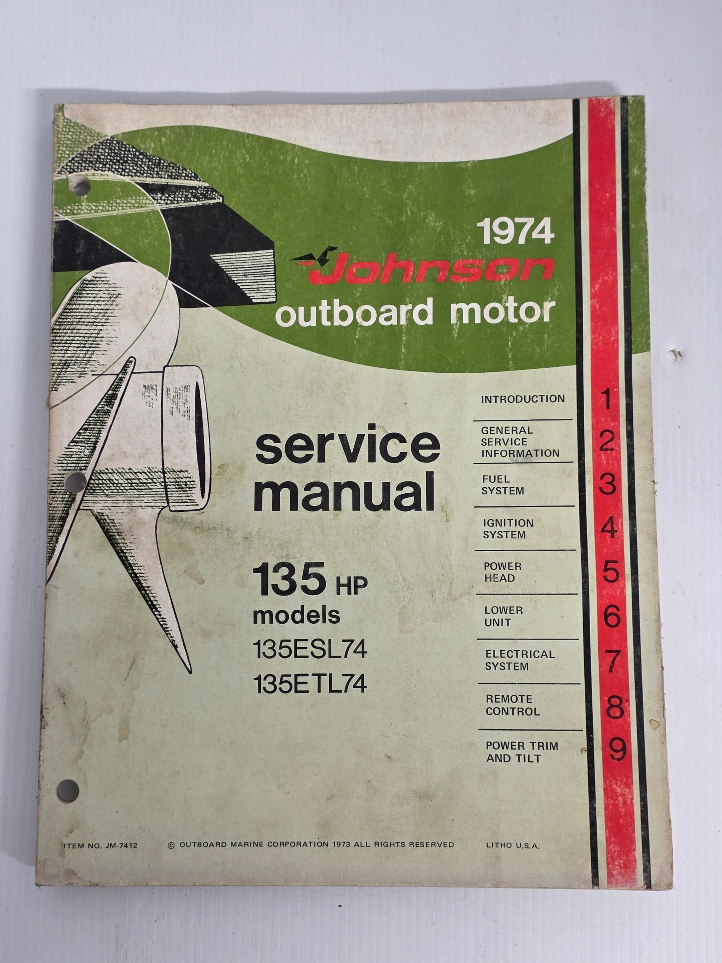 1974 Johnson 135HP Service Manual | Genuine Used Manual