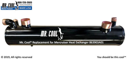 863903A01 Aftermarket Mercruiser V8 Big Block 8.1L 496 MAG Heat Exchanger | Sawley's Select Marine Parts