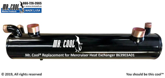 863903A01 Aftermarket Mercruiser V8 Big Block 8.1L 496 MAG Heat Exchanger | Sawley's Select Marine Parts
