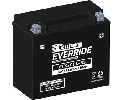 151140 Century EverRide YTX20-BS Maintenance Free AGM Battery | Genuine Century Battery
