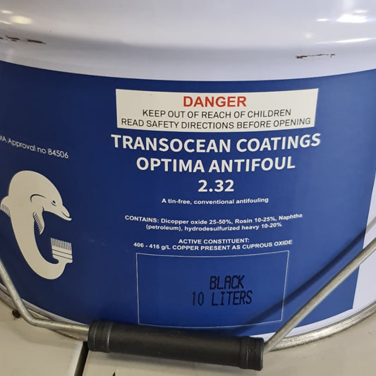 Transocean Optima 2.32 Antifouling Black 10L | Marine Growth Protection