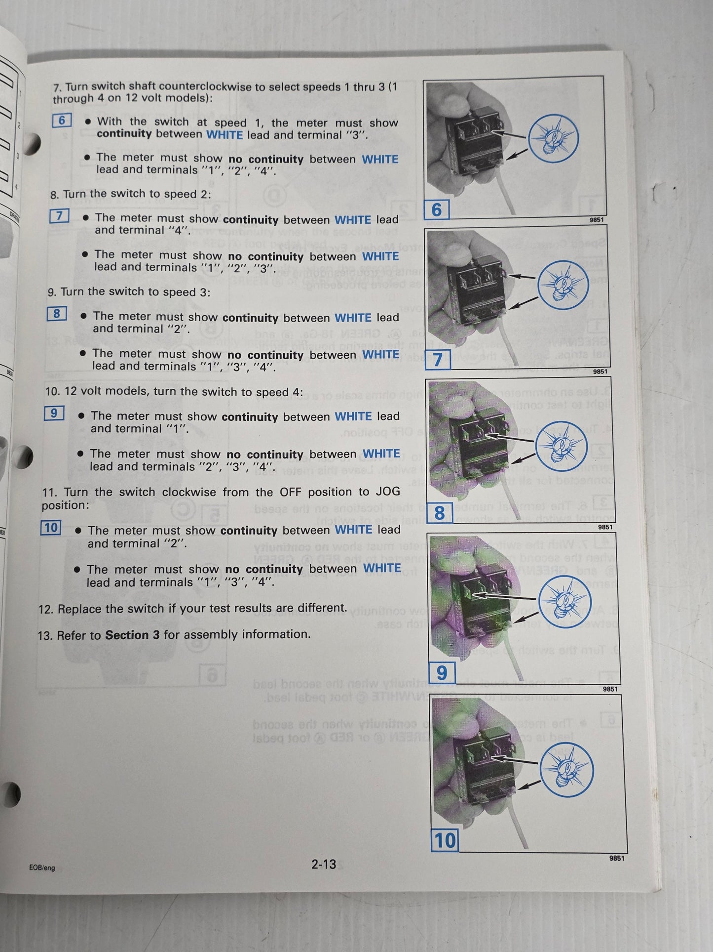 1994 Johnson EO Electric Outboards Service Manual | Genuine Used Manual
