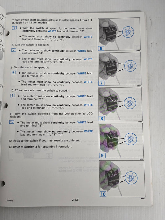1994 Johnson EO Electric Outboards Service Manual | Genuine Used Manual