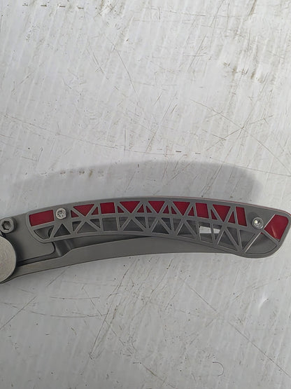 CD.142.96 Claude Dozorme  9cm Eiffel Series Stainless Steel Pocket Knife (Liner Lock, Red Handle)