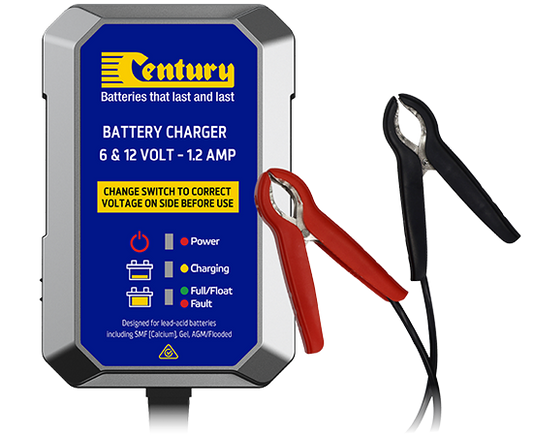 190012 Century CC6121.2 - 6 & 12 VOLT 1.2 AMP Charger