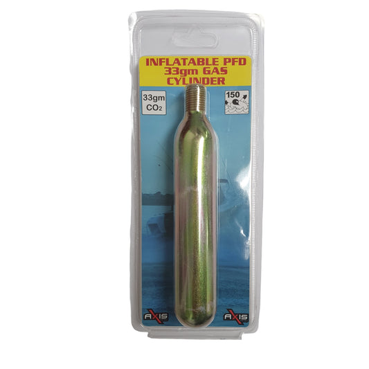 601990 Axis Inflatable PFD CO2 Gas Cylinder 33g 1/2" | Marine Safety Gear