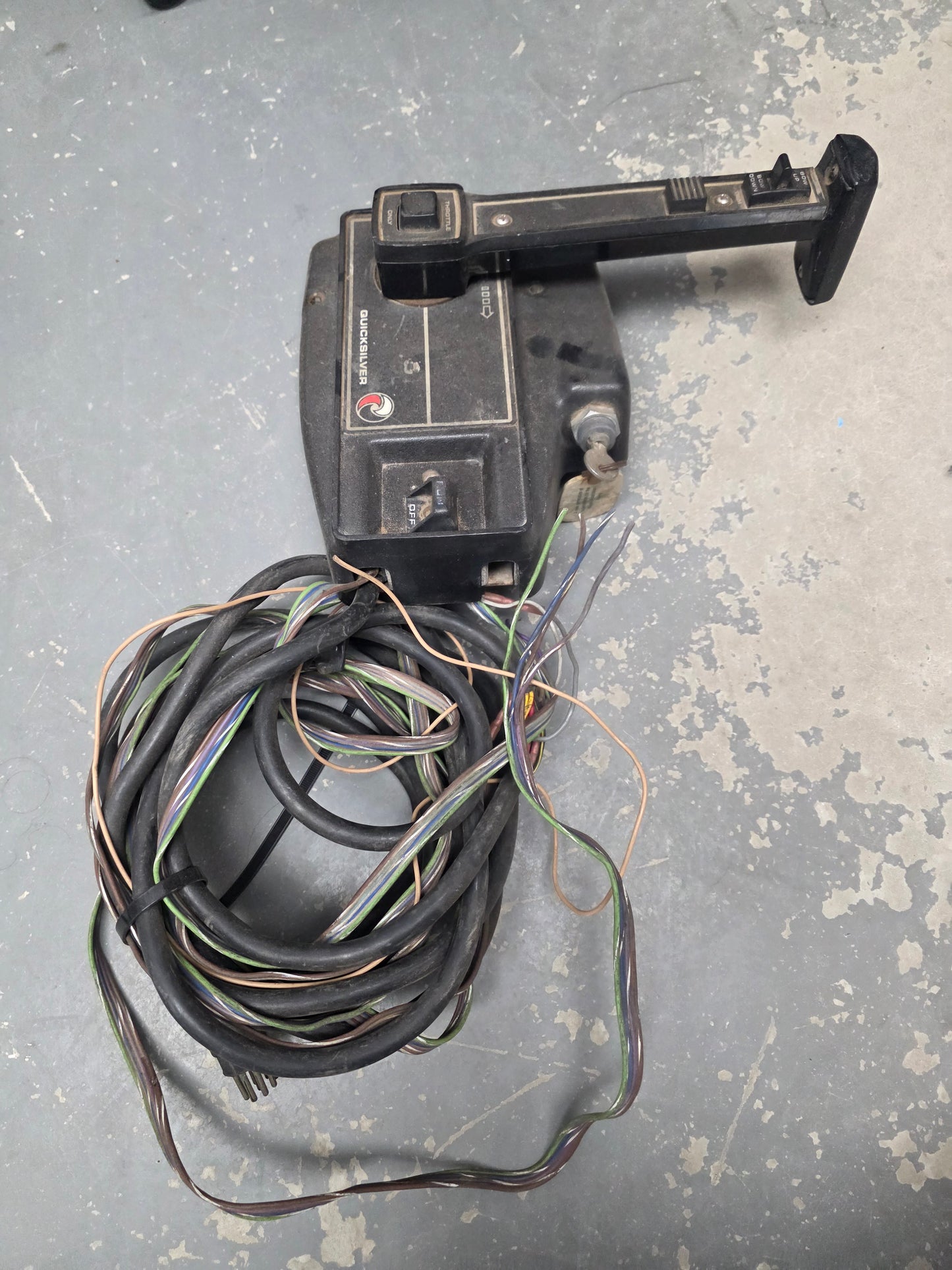85892 Quicksilver Control Box - With Key & Loom With Trim | Genuine Used Part