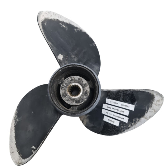 0176214 0765183 Evinrude/Johnson 13 1/4 x 17 Aluminium Propeller | Genuine Used Part