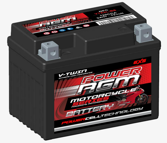NPC-YTX4L-BS Power Crank 120 CCA 3 AH Battery | Power AGM YTX Series