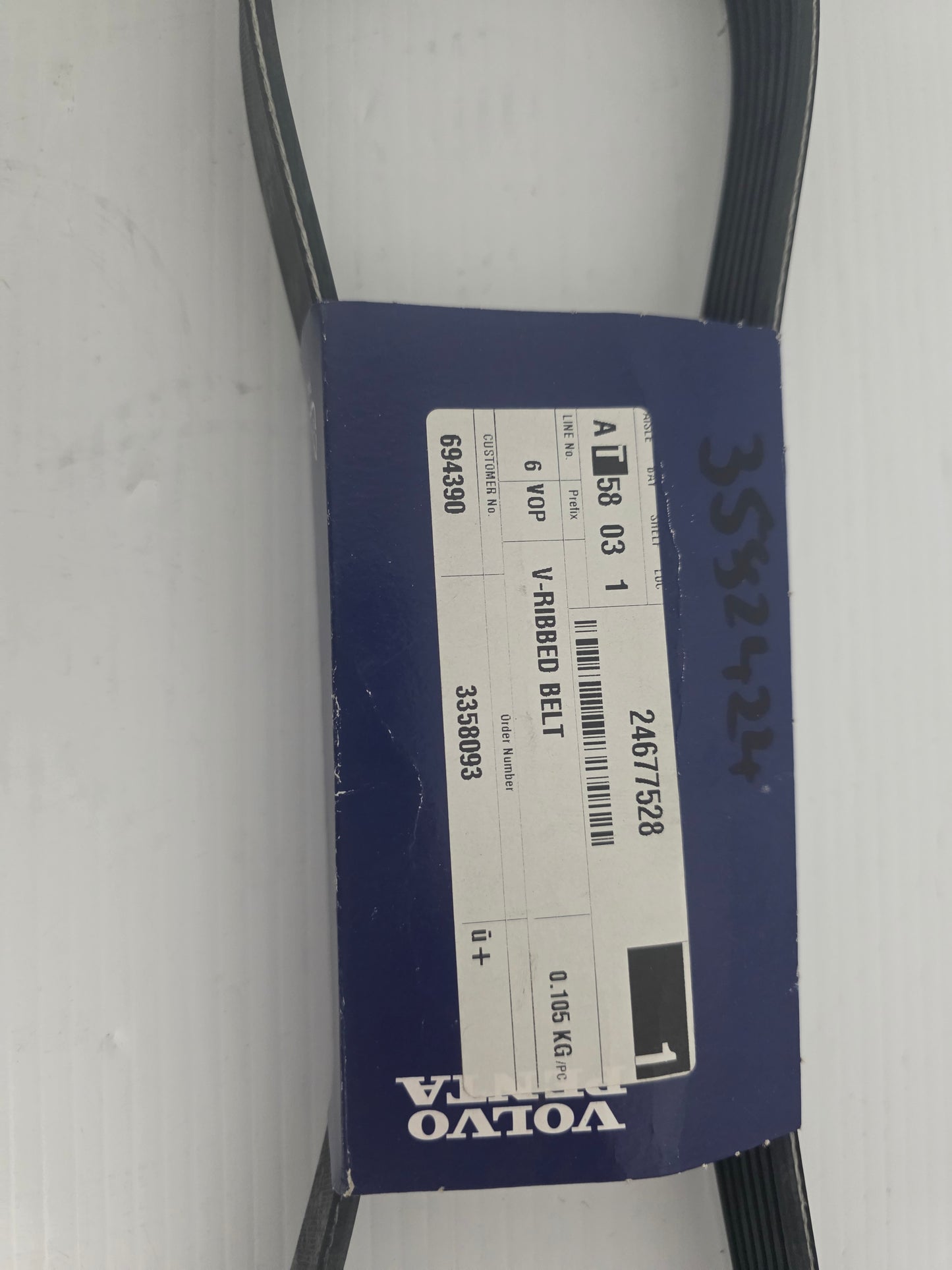 24677528, V-Ribbed Belt | Genuine Volvo Penta Part