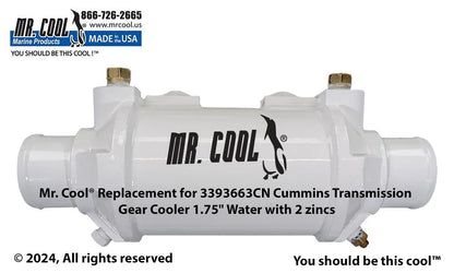3393663CN Aftermarket Cummins 6BTA Oil Cooler 3 x 6 in, 1.5 in | Sawley's Select Marine Parts
