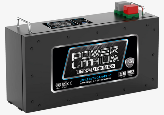 LFP12.8V300AH-FT-IC Power Crank 300 AH Battery | 12V Lithium Front Terminal Deep Cycle
