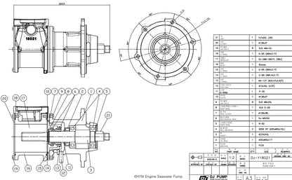 DJ Y-18021 Yanmar 6HYM Seawater Pump 126613-42012 Replacment DJ-Y18021