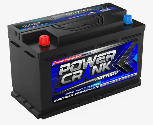 DIN77HRSMF Power Crank 800 CCA Battery | European Series