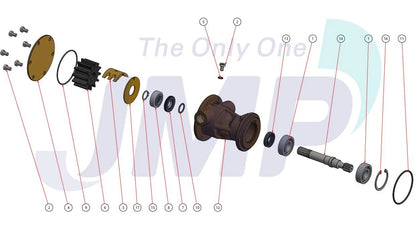 JPR-NL10IP02 Northern Lights M864, M964, M984 Seawater Pump Replacement JPR-NL10IP02