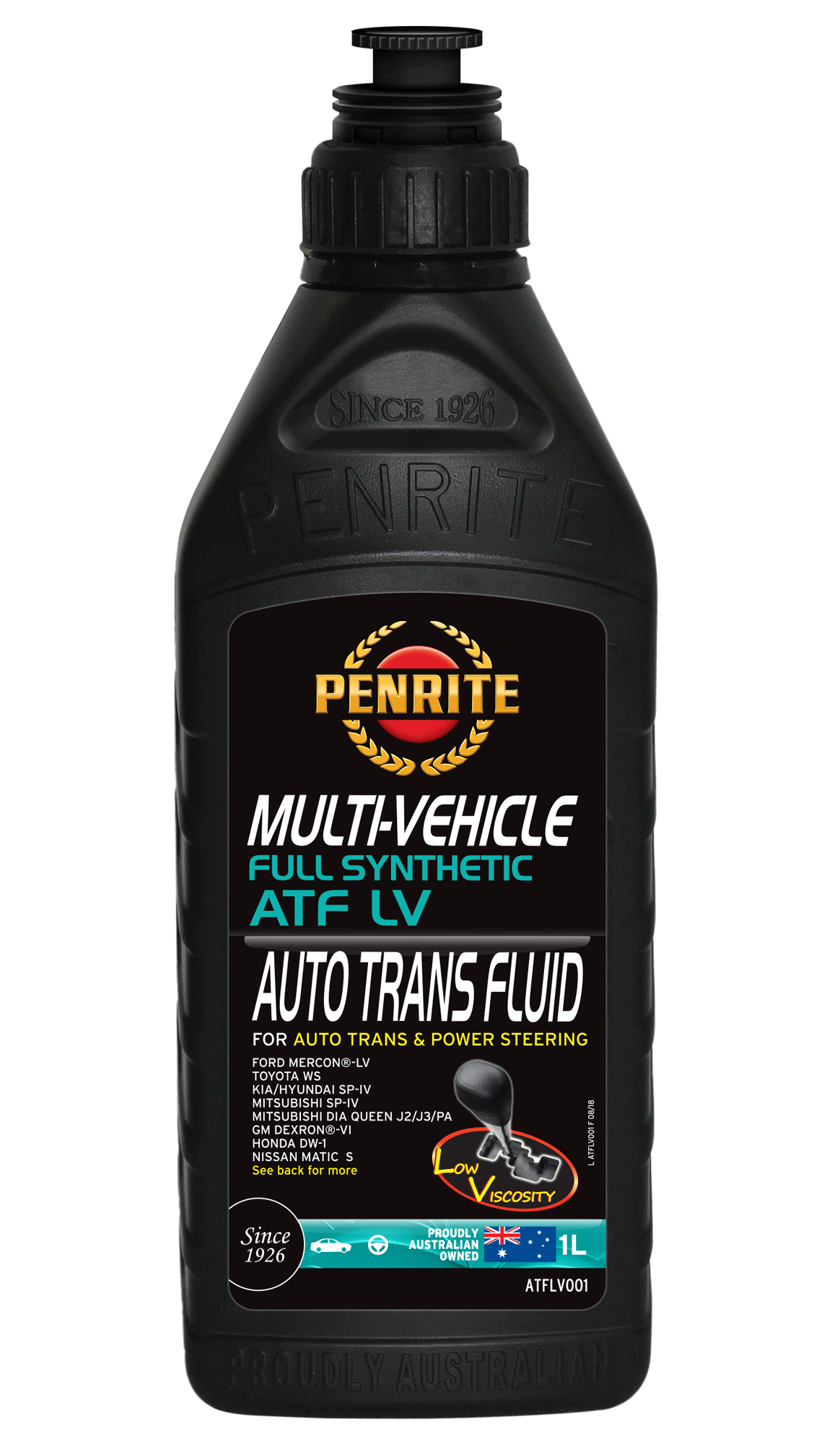 ATFLV001 Penrite ATF Low Viscosity Full Synthetic 1L | Genuine Penrite Lubricants