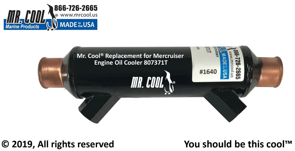 807371T Aftermarket Mercruiser V8 Big Block Inline Oil Cooler | Sawley's Select Marine Parts