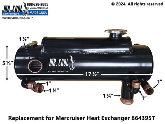 864395T Aftermarket Mercruiser 4.3L/5.0L/5.7L/6.2L Heat Exchanger Without Hose | Sawley's Select Marine Parts
