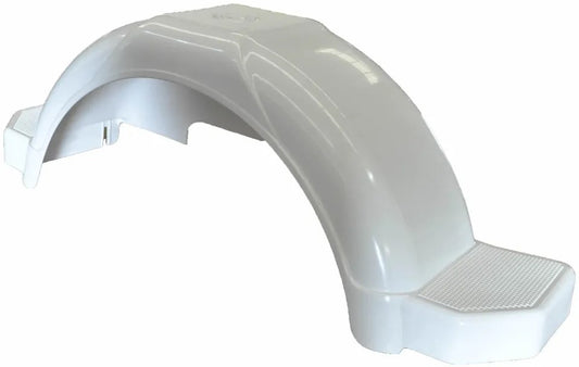 H3704 Mackay 2390 Dunbier White Plastic Guard 14" Including Mudflap (Wasson) | Marine Trailer Part