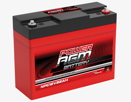 NPC12V22AH Power Crank 12V 22 AH Battery | 12 Volt AGM Cyclic Range