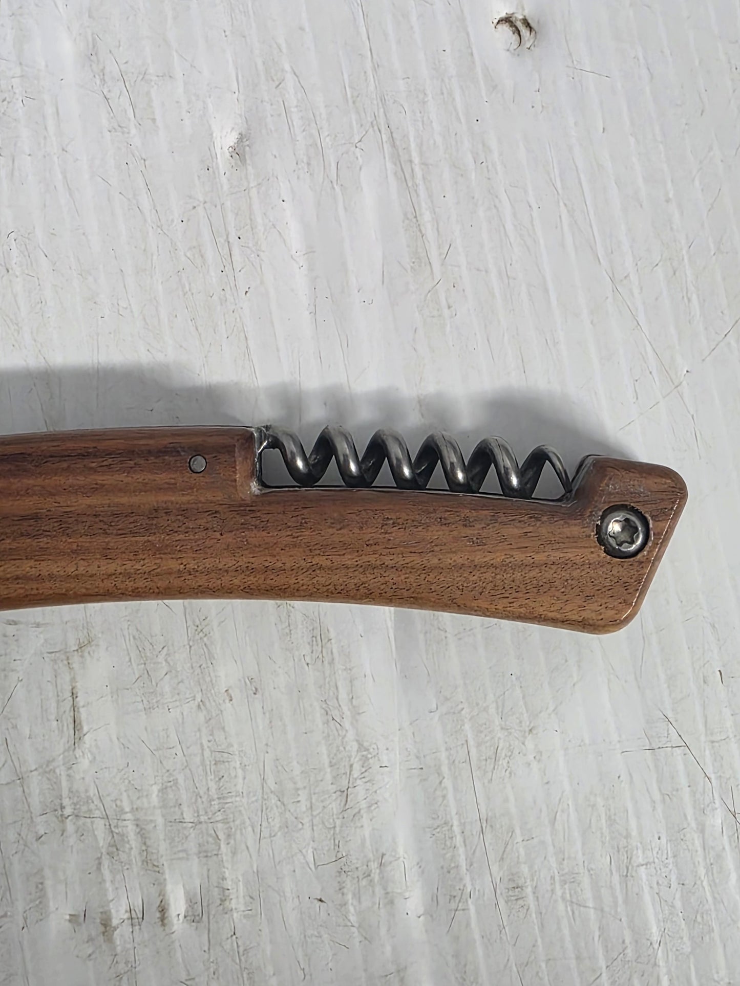 CD.129.55N Claude Dozorme  9.5cm Black Stainless Steel Pocket Knife (Rosewood Handle & Corkscrew)