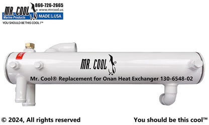 130-6548CN Onan MDKA MDKB MDKDR 17.5KW Heat Exchanger Replacement 130-6548CN