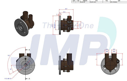 JPR-VP2800G Volvo Penta 8.1Gi, 8.1IPS Seawater Pump 21212800 Replacement