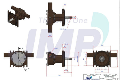 JPR-VP0010DB Volvo Penta D1/D2 Series Seawater Pump 3593655 Replacement VP0010DB