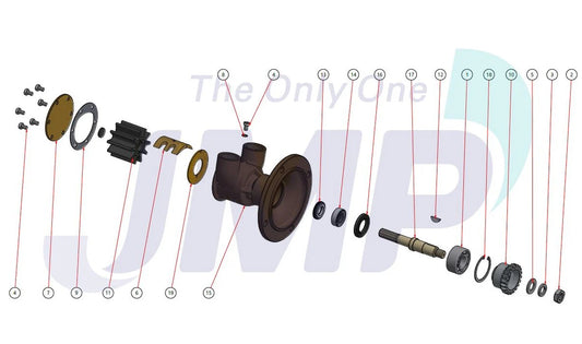JPR-G6010F Aftermarket Detroit Diesel 2-71 Series Seawater Pump | Sawley's Select Marine Parts