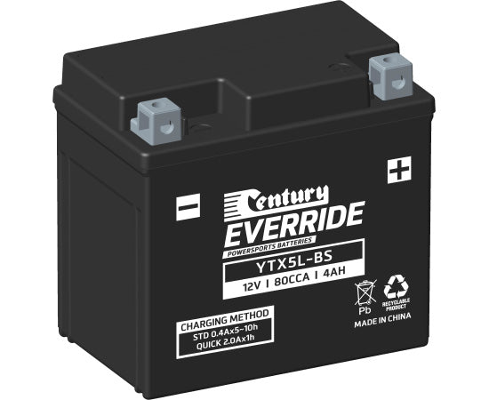 151130 Century EverRide YTX5L-BS Maintenance Free AGM Battery | Genuine Century Battery