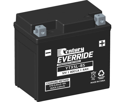 151130 Century EverRide YTX5L-BS Maintenance Free AGM Battery | Genuine Century Battery