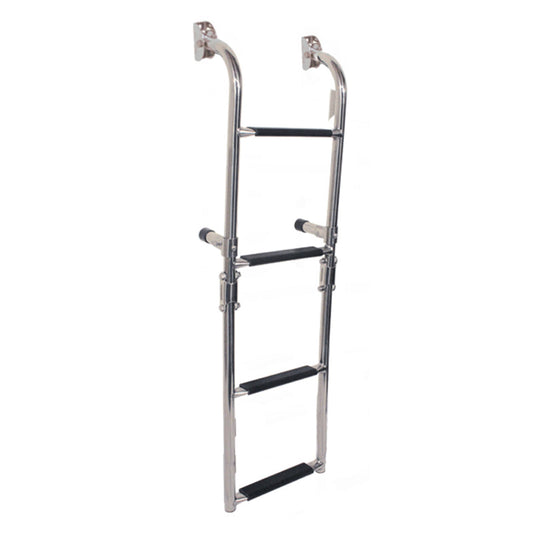 460714 4 Step S/S Folding Ladder | Marine Boarding Ladder