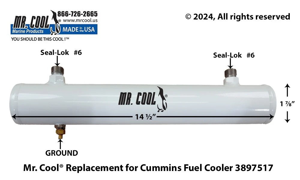 4944404 / 3897517 Aftermarket Cummins QSB/QSC/QSM Fuel Cooler | Sawley's Select Marine Parts