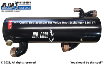 3861471 Volvo Penta Small Block Heat Exchanger 3861471 Replacement