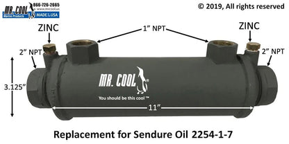 2254-1-7 Aftermarket Sendure Oil Cooler | Sawley's Select Marine Parts