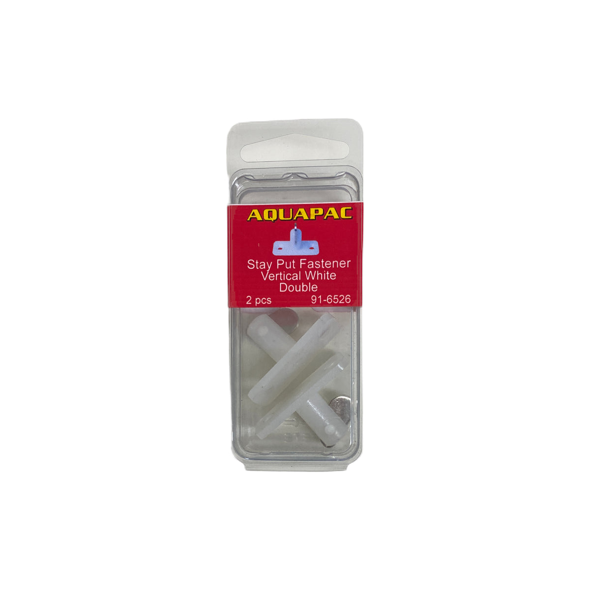 916526 Stayput Fastener Vertical White - Double | Marine Deck Hardware