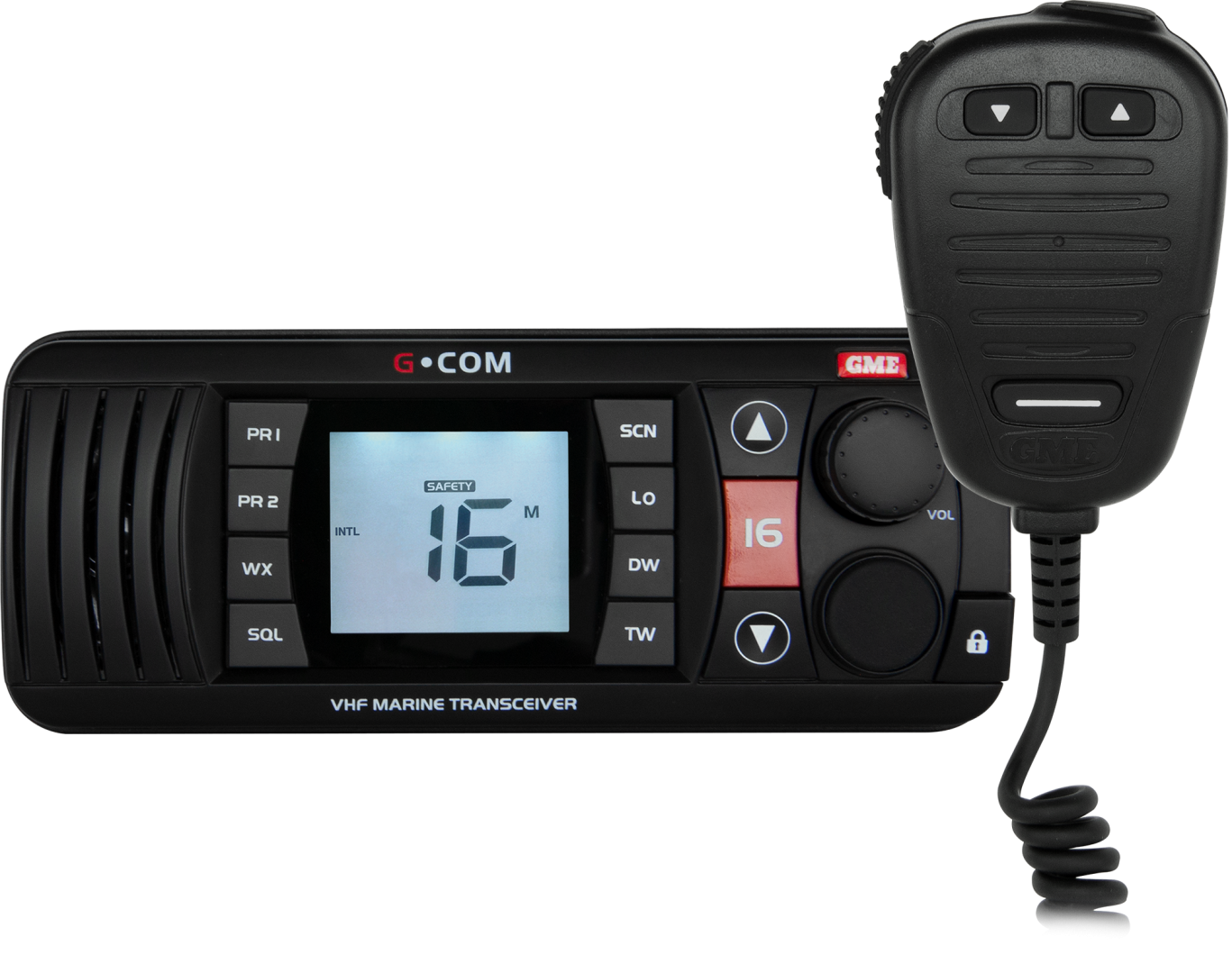 GX700B GME Compact VHF Marine Radio (Black)