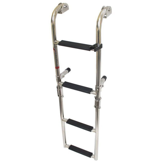 460720 4 Step S/S Folding Ladder | Marine Boarding Ladder