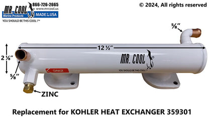 MRC359301 Aftermarket Kohler 4-7.3EF/ECD/EFCD Heat Exchanger | Sawley's Select Marine Parts